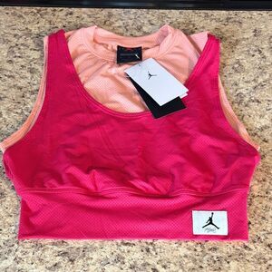 Jordan Vibrant Pink layered Sports Bra size M. RS